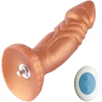 Hismith Premium Gode vibrant avec télécommande 21 CM KlicLok Gold