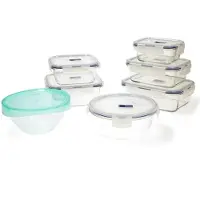 Luminarc Set En Verre Hermétique 7 Pièces 0,38 + 0,76 + 0,82 + 0,92 + (2 X1,22) L + 1 Ensaladera 17cm