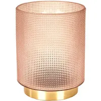 Home Deco Factory Lampe - - Verre Embossé - Rose