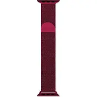 EPICO Apple Watch 42/44/45 mm - boucle milanaise, Rouge (20 mm, Acier inoxydable), Sangles de montre, Rouge