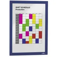 Durable cadre d'affichage magnétique duraframe, a4, bleu noir