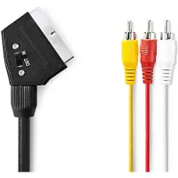 Nedis Câble Scart vers Composite avec commutateur