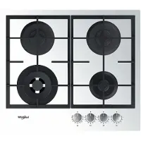 Whirlpool AKTL629/WH - Blanc - Intégré - 59 cm - Table de cuisson à gaz - Verre - 4 zone(s)