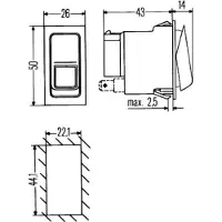 Hella Interrupteur 6RH 007 832-351