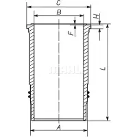 MAHLE ORIGINAL Chemise de cylindre 439 WN 04 01 246,8mm 137,5mm