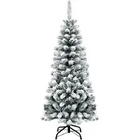 Coast Artificial Christmas Tree - White Snowy - AVEC Aiguilles PVC Premium - 135cm