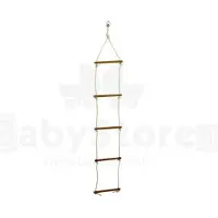 Woody échelle de corde naturelle échelle d'escalade échelle en bois avec œillet métallique pour la suspension