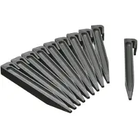 Nature Piquets Pour Bordures De Jardin - - Ancres En Polypropylene Gris - Lot De 10