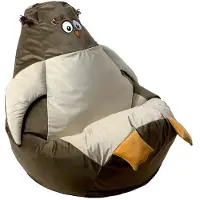 Go Gift Sako sac pouffe Sowa marron-beige L 105 x 80 cm