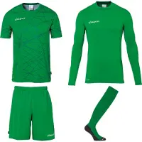 Uhlsport Prediction Bundle Jeu de maillots de gardien de but enfants - Vert / Blanc