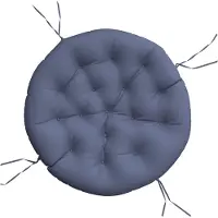 vidaXL Coussin rond bleu marine Ø 100x11 cm tissu oxford