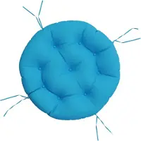 vidaXL Coussin rond bleu clair Ø 60 x11 cm tissu oxford