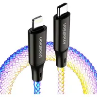 IMoshion Câble de charge rapide lumineux RGB - USB-C vers Lightning - 1 mètre