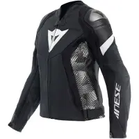 Dainese Avro 5 Veste en cuir (IT48) Noir/Blanc 42 femme