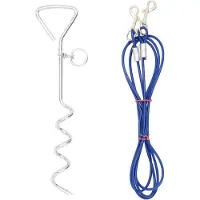 vidaXL Laisse pour chien avec piquet 3 m