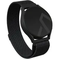 Burga Metall-Mesh-Armband - 20 mm Uhrenarmband (20 mm, Métal), Sangles de montre, Noir