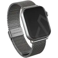 Burga Elegantes Metallgewebe-Armband für Apple Watch, Sangles de montre, Argent