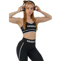 Nebbia Medium Support My Rules 608 Sports Top Noir XS Femme