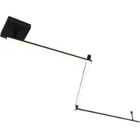 QAZQA Plafonnier noir 150,8 cm avec LED à intensité variable 3 niveaux réglable - Annuschka