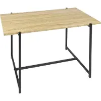 Home deco Table Basse - - Loka - Design - Bois et Métal - Marron et Noir