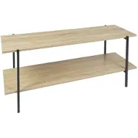 Home Deco Factory Banc TV - - LOKA - Pratique - Élégant - Marron et Noir
