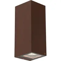 QAZQA Applique murale industrielle rouille brun 2 lumières AR70 IP54 - Baleno