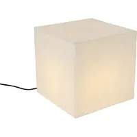 QAZQA Lampe d'extérieur moderne blanche 38 cm carrée IP44 - Nura