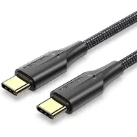 Vention USB 2.0 Type-C 3A TAUBF/ USB Type-C mâle - USB Type-C mâle/ Jusqu'à 60W/ 480Mbps/ 1m/ Noir