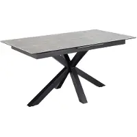 Ebuy24 Heaven table de salle à manger 90x168/210cm avec 1 plateau supplémentaires gris.