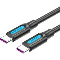 Vention USB 2.0 Type-C COTBF/ USB Type-C mâle - USB Type-C mâle/ Jusqu'à 100W/ 480Mbps/ 1m/ Noir
