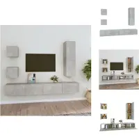 vidaXL Ensemble de 5 meubles TV en bois gris béton - Meubles TV
