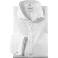 Olymp Chemise Coupe Cintrée Poignets Double Ecru Blanc cassé taille 44