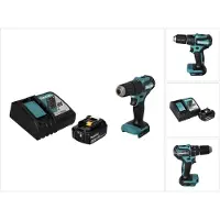 Makita DHP 483 RF1 Perceuse-visseuse à percussion sans fil 18 V 40 Nm Brushless + 1x Batterie 3,0 Ah + Chargeur