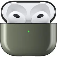 Nomad Sport Coque AirPods 3 – Corps brillant avec une prise en main confortable – Tuyau lumineux intégré pour l'indicateur de charge LED – Compatible avec la charge Qi et MagSafe - Vert