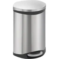 EKO Shell Poubelle Argent Mat Inox 10L