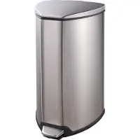 EKO - Grace Poubelle à pédale 15 litres - Acier inoxydable Plastique - Acier inoxydable mat