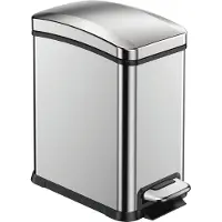 EKO - Nouveau seau à déchets Rejoice, 8 litres - Acier inoxydable et plastique - Finition mate