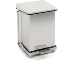Huismerk - Poubelle industrielle à pédale 27 litres - Acier inoxydable - Acier inoxydable mat