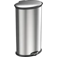 EKO - Ellipse Poubelle à pédale 30 litres - Acier inoxydable Plastique - Acier inoxydable mat