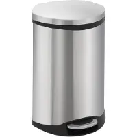 EKO Poubelle à Pédale EKO Shell Bin Mat Silver Inox 18L