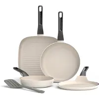 Berghoff Batterie de Cuisine Antikleef Spirit avec Spatule BergHOFF Leo Recycled (4 Pièces)