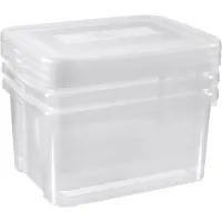 Curver Ensemble de boîtes de rangement Handy 3x25L Transparent