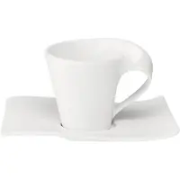 Villeroy Boch Tasse à café avec soucoupe Villeroy &amp; Boch NewWave Caffe, 140 ml