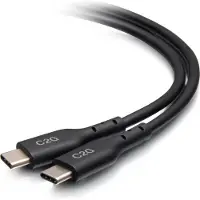 C2G Câble USB-C mâle vers USB-C mâle de 0,5 m (20V 5A) - USB 2.0 (480 Mbit/s)