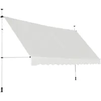 Costway Marquise à pince 200cm de large avec manivelle, réglable en hauteur, résistante aux UV, pour balcon, Beige