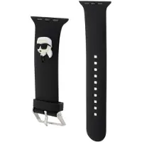 Karl Lagerfeld Bracelet Apple Watch 42 mm en caoutchouc 3D noir