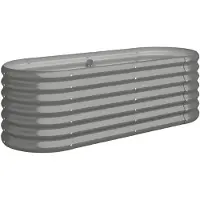 vidaXL Lit surélevé de jardin Acier galvanisé 114x40x36 cm gris