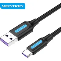 Vention Usb 2.0 A To Usb-C Cable Corbf 5A 1M Black Pvc