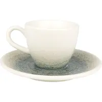 Bonna Sway - Tasses à Espresso et soucoupes - 80 cc - Porcelaine - set de 6 pièces