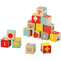 Petit Collage Abc Wood Blocks Doré Enfants